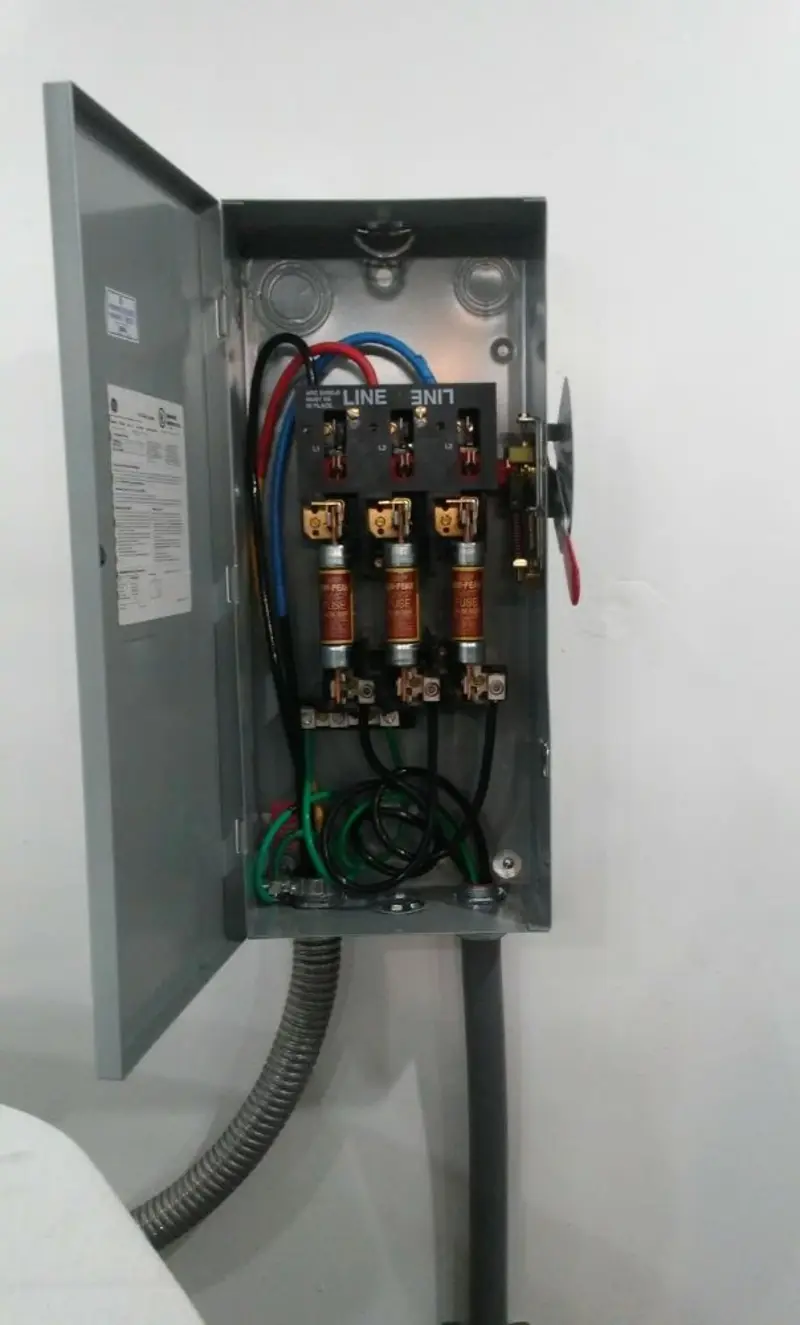 Three-phase disconnect switch installed for Electrical Wiring & Rewiring in Duxbury