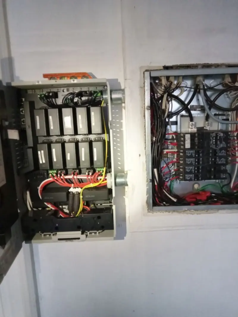 Electrical panel upgrade completed for Security Camera Wiring in Duxbury